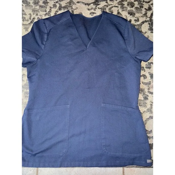 Figs women's blue scrub top and‎ pant set size medium - Picture 8 of 9